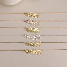 Dây chuyền mạ vàng 14K khắc tên và hoa sinh nhật theo yêu cầu, quà tặng cho phụ nữ nhân dịp sinh nhật, Giáng sinh, Ngày của Mẹ. - Nhiều màu 2 - Xem 2