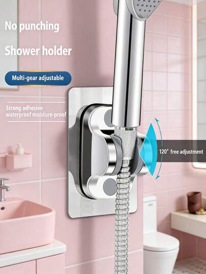 Universal Shower Head Holder, Bathroom Wall Mount Bracket, Shower Faucet Holder Accessories