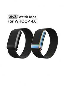 2PCS 4.0 HydroKnit Wrist Band, Fast-Drying And Sweat-Wicking, Retains 30% Less Moisture, 4.0 Compatible - Black/Rainbow - View 7