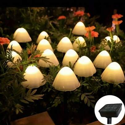 Mini Solar Mushroom Lamp 20LED, 8 Color Modes, IPX4 Waterproof Outdoor Decor, Cute Lawn Ornaments For Pathway, Patio, Festival Mood Lighting
