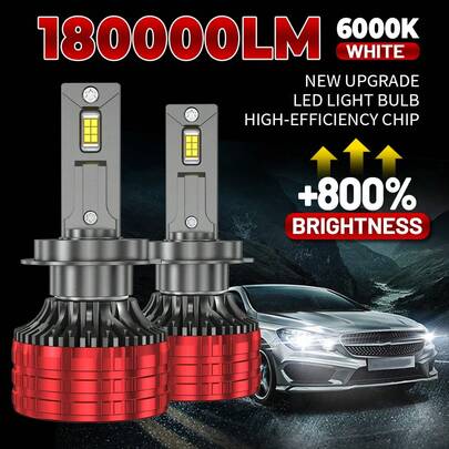 HYNBYZJ Bộ 2 bóng đèn LED H4 Canbus H7 cho ô tô, H1 H3 H9 H11 9005 HB3 9006 HB4 9012 9007 HB5 H13 9008, đèn pha và đèn sương mù cho ô tô, nhiệt độ màu 6000K, điện áp 12V.