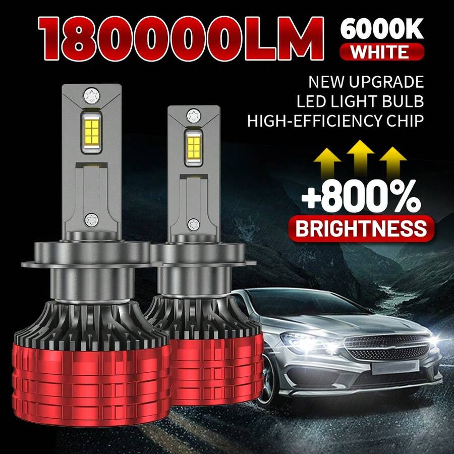 HYNBYZJ 2pcs H4 Led Canbus H7 LED Car Led Light H1 H3 H9 H11 9005 HB3 9006 HB4 9012 9007 HB5 H13 9008 Led Headlight Bulb Fog Light Kit For Auto 6000K 12V