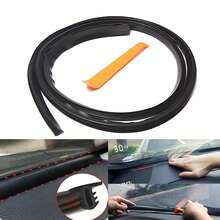 1pc Black Car Dashboard Seal Strip, Fills Gap Between Windshield, Prevents Dust Accumulation, Sound & Vibration Insulation, Waterproof & Heat Resistant, Durable Material, Suitable For All Vehicle Models - 1pc Black Car Gap Sealing Strip - View 9