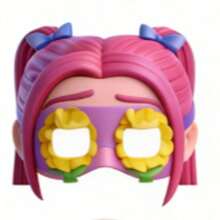 12pcs/6pcs K-Pop Girl Group Themed Party Photo Props Paper Masks, K-Pop Girl Group Party Costume Party Fun Half Face Masks Anime Cartoon Character Gifts, Holiday Gifts For Fans And Friends, New Year Gifts - A - View 3