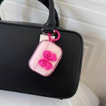Ins Transparent Pink Bowknot Bluetooth Anti-Drop Earphone Case Pendant Compatible With 1/4 Gen Pro 2/3 - Multicolor - View 4