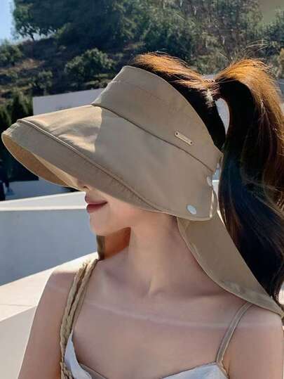 FADZOYLE 1pc Solid Color Empty Top Bucket Hat Wide Brim Cap Colours Women Men Unisex All Season Summer Beach Sunshade Hat Fisherman Hats Packable Beach Hat For Travel Outside Casual Sport Accessories