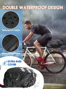 NEWHEY Bike Bag Rack Bag Bicycle Panniers For Rear Rack 15L Large Bike Trunk Saddle Seat Bag Carrier Bike Backpack Shoulder Bag For Commuter Outdoor - Black - View 5