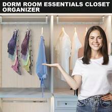 Giá treo quần áo gấp gọn 8 tầng bằng thép không gỉ, giá đựng đồ trong tủ quần áo bằng kim loại. - Nhiều màu - Xem 3