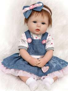 Ziyiui Vivid 55cm 22 Inch Reborn Baby Doll Girl Lifelike Soft Vinyl Newborn Doll Realistic Looking Toddler Toy Cute Kids Gift For Birthday Christmas - Mix - View 3