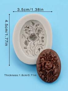 1pc Mini 3D Peony Flower Silicone Mold, Chocolate Candy Mold, Suitable For DIY Cake Decor, Pudding, Jelly, Ice Cube - Multicolor - View 14