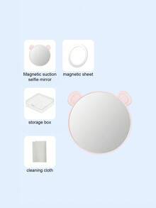 Shockproof Mirror Element Push-Pull Bracket Universal Rear Camera Selfie Mirror Clip For Smartphones, Large Mirror Surface Suitable For Group Photos, Travel, Vlogging, High-Definition Reflective Rear Selfie, Comes With Storage Case, Ideal Selfie Tool For Travel And Gatherings Spring Party - Multicolor - View 7
