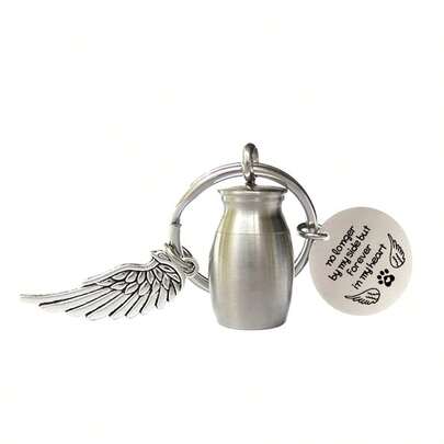 Llavero de urna de cremación pequeña, mini soporte para cenizas conmemorativo, recuerdo de llavero, regalo de simpatía en memoria de un ser humano/mascota