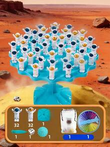 宇航员平衡象棋 | 双人随机惩罚挑战 | 复活节、万圣节、圣诞节派对策略玩具（家庭娱乐、节日礼物、互动对战）浪漫情侣游戏 - Balance game (Spaceman theme) - 查看 7