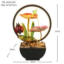 USB Powered Forged Iron Zen Waterfall Fountain With Halo And Cascading Water Flow - Indoor Tabletop Fountain, Natural Plant And Animal Shapes, Soothing Sound, Plug-In Home Decoration For Living Rooms, Offices, Bedrooms - Ideal Christmas/Halloween Gift (Cast Iron Structure, No Battery/No Pool Operation), Indoor Fountain, Rechargeable Tabletop Fountain, Garden Outdoor Fountain, Outdoor Fountain, Home Indoor Tabletop Fountain - JR120LED - 查看 7