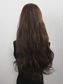 24英寸长卷发假发，带可拆卸头带，女士逼真半头假发，自然遮盖头发的假发，适合女孩日常佩戴、音乐节、派对和街头时尚。 - 彩色 - 查看 8