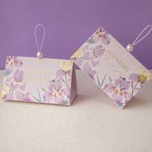 10个/包 婚礼派对礼品糖果盒，高端新款纸盒，纪念礼品盒，适用于各种节日和周年纪念日，手提纸盒 - 查看 8