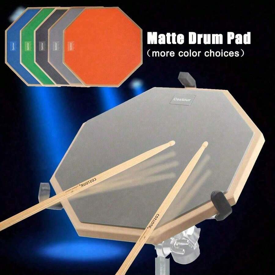 8-Inch Double-Sided Triple-Layer Silent Drum Practice Pad - Rubber Mute Pad For Drum Kit Beginners