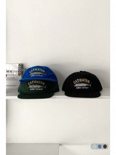 Mũ lưỡi trai kiểu cổ điển không cấu trúc, kiểu retro Mỹ, phần chóp mềm mại, thương hiệu thời trang đường phố, vành phẳng, thích hợp cho nữ vào mùa xuân và mùa hè.