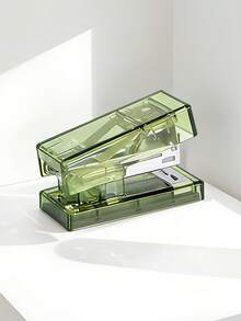1 Set Mini Semi-Transparent Handheld Stapler Kit, Cute Student Stationery Multi-Function Binding Machine, Small Stapler - Stapler - View 3