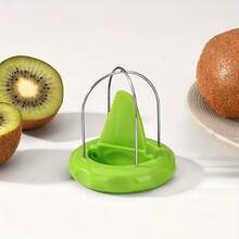 1pc Kiwi Fruit Cutter, Exotic Fruit Divider, Fruit Peeler, Peel Separator, Kitchen Tool - Green - View 1