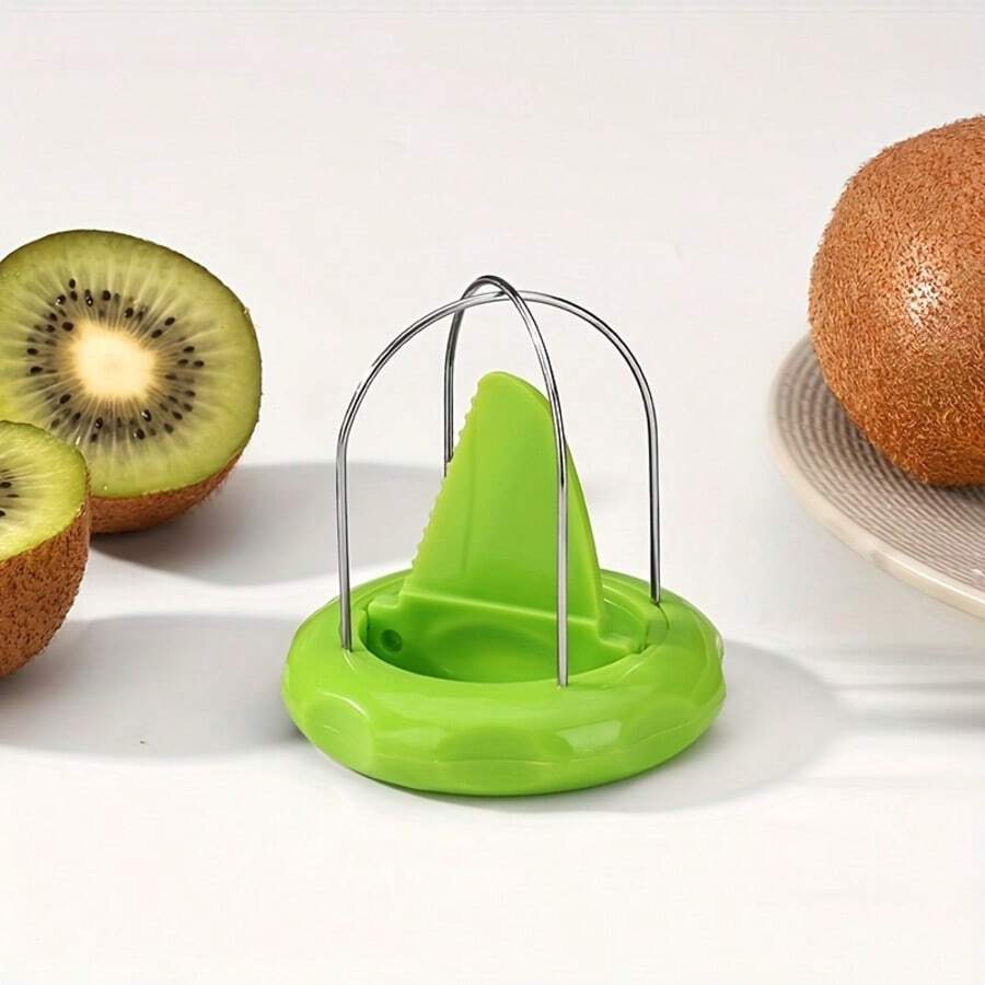 1pc Kiwi Fruit Cutter, Exotic Fruit Divider, Fruit Peeler, Peel Separator, Kitchen Tool - Green - View 1