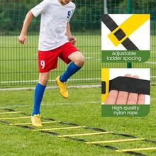 Agility Speed Ladder & Cones Set Includes Hurdles, Marker Rings, And Parachute For Football, Basketball, And Sports Drills And Coordination - Set 1 (1 Agility Ladder Plate + 15 - View 2