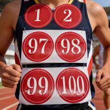 红色圆形数字贴纸 1-100，仓库货架分类编号标签，餐厅桌号贴纸，设备识别贴纸，学生考试顺序号贴纸，可书写自粘识别标签 - A - 查看 2