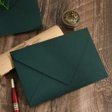 Sobre premium verde oscuro, tarjeta de invitación de boda, invitación comercial occidental, textura de alta gama, Halloween, Navidad, decoración de fiesta, papel de sobre y tarjeta, sobre de alta calidad, tarjeta de regalo para amigos, invitación VIP, sobre verde oscuro - Multicolor - Ver 16
