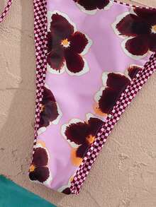 Set Bikini Seksi Motif Leopard dengan Tali Depan untuk Musim Panas 2023, Cocok untuk Liburan Pantai - Yayasan Bunga Besar - View 5