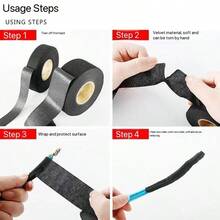 汽车用布基胶带，汽车线束电缆编织网布基胶带，耐热线束扎带，防水高温汽车用布基胶带 - 絨布膠帶 - 查看 7