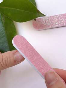10 Packs Glitter Pink Dual Use Disposable Mini Nail Buffer File Set For Nail Art Sanding Polishing Buffer Nail Files Block Professional Manicure Set - Pink - View 4