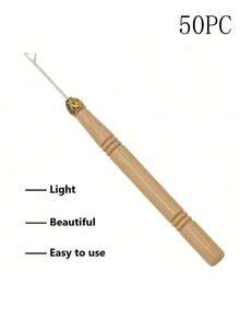 Micro Threader, Carbonized Wood Handle Threader, Threader Needle, Lead Wire Hair Beads Decor, Halloween - Multicolor - View 16