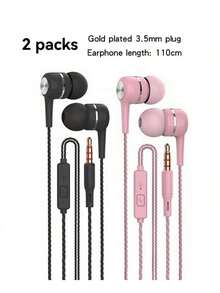 4/8个装 3.5mm 有线耳机，带麦克风，防噪音入耳式耳机，强劲低音，高清音质，兼容智能手机、iPad、MP3 等多种设备 - 彩色 - 查看 10