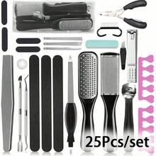 7/9/10/25-In-1 Professional Pedicure Tool Kit, Home/Salon Foot Care Dead Skin Remover, Nail Clipper, Foot File & Multi-Function Manicure Tools - A - View 17