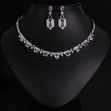 3pcs/Set Women's Fashion Jewelry Set, Elegant, Cubic Zirconia Inlaid, Exquisite And Luxurious, Necklace, Earrings, Suitable For Multiple Occasions, Gift - Jewelry Set - View 14