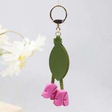 Tulip Handmade Leather Goods, Flower Bag Pendant, Keychain, Homemade Hand Sewn Car Key Pendant Floral Bridesmaid Gifts - Màu Hồng Tươi - Xem 3