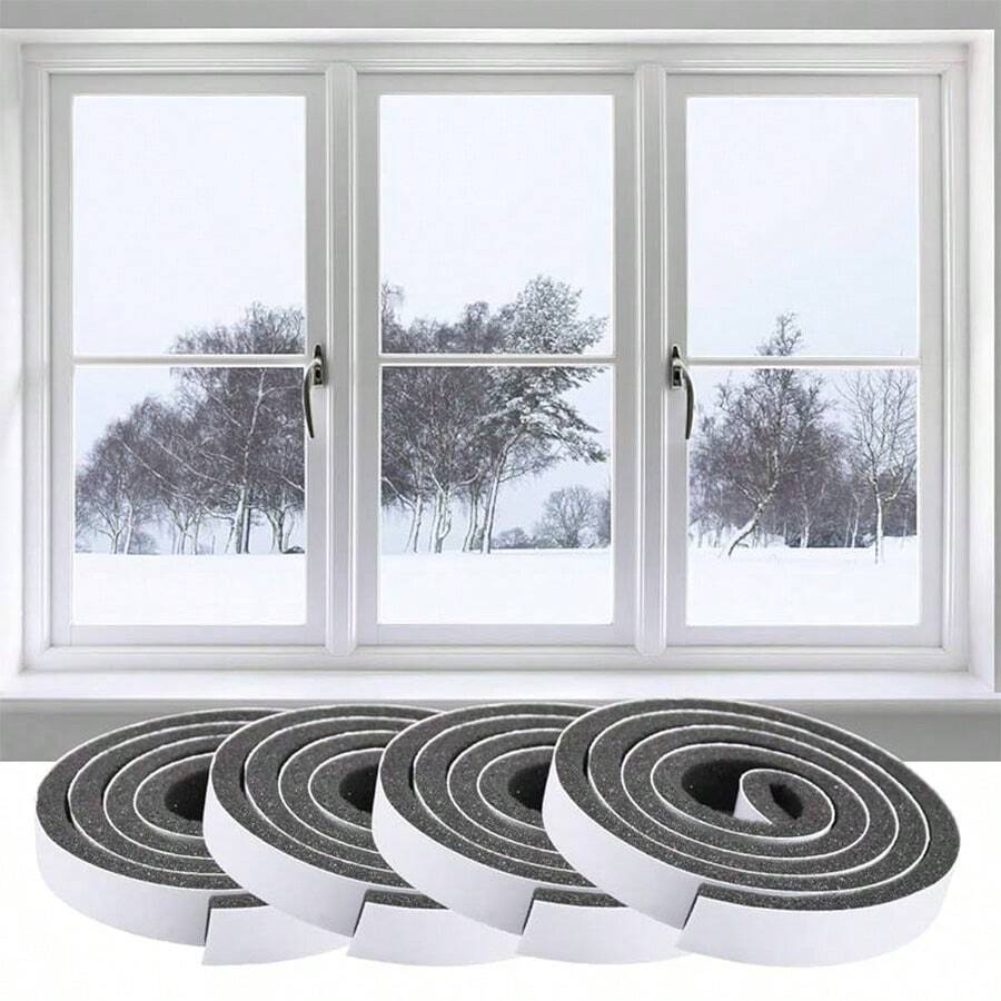 2 Roll Anti-Condensation Window Tape - Moisture Absorbing Strip, White, 3cm X400cm RV Butyl Tape Biege/Gray