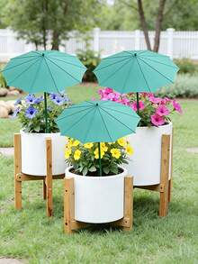 Conjunto de 3 hastes de sombreamento para plantas, ideais para áreas externas, incluindo vasos e hortas. Perfeitas para proteger plantas e flores durante a primavera, verão e outono. Também são ideais para decoração de jardins e feriados. - multicolorido - Ver 1