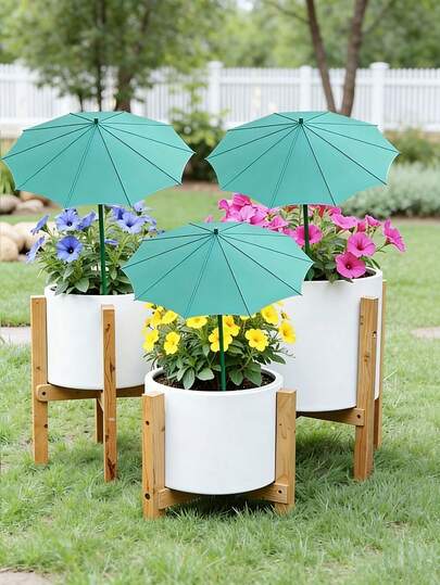3 piezas Varillas para sombrear plantas, Sombrillas para plantas de exterior, Cubiertas para plantas en macetas, Sombrillas para flores y hortalizas de jardín, Adecuadas para plantas, macetas y huertos de exterior, Accesorios de jardinería, Aplicables para la protección de plantas y flores en primavera, verano y otoño, Decoración de jardín para vacaciones