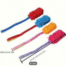 Jouet à mâcher résistant pour chien, corde de traction en peluche douce avec poignée durable - jouet à mâcher interactif pour le jeu amusant, les soins dentaires et le dressage - Multicolore - Voir 4
