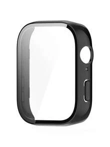 2pcs/Set Black Soft Silicone Watch Band & Full Coverage Screen Protector Case Compatible With Huawei Watch Fit 3 / Fit 4 / Fit 4 Pro, Breathable Sport Strap Replacement Wristband With Anti-Scratch Bumper Case Protective Cover, Adjustable Sweatproof Watch Accessories For Men Women, Daily Wear Replacement Band - Black - View 3