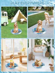 Alfombra de juguete interactiva para gatos - Diseño de peces flotantes, material de PVC impermeable, almohadilla de enfriamiento con agua con tema oceánico, adecuada para gatos y perros pequeños, refrescante y cómoda alfombra de agua inflable, juguete duradero para mascotas, regalo perfecto para sus queridas mascotas - Multicolor - Ver 7