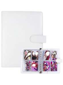 Album ảnh và thẻ đa năng A5, thiết kế thời trang, nhỏ gọn và bền chắc, bìa sổ tay rời bằng da PU, phù hợp để lên kế hoạch hàng ngày, ghi chú, văn phòng phẩm và sưu tập thẻ. - Nhiều màu - Xem 1