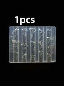 1个蝴蝶结美甲模具，丝带蝴蝶3D装饰透明硅胶美甲模具。适合作为节日礼物。适用于婚礼、母亲节、海滩、节日等场合，非常适合送给女性、母亲、老师、朋友、伴娘、学生、返校季、夏季等场合，简约美观，时尚大方。 - 彩色 - 查看 10