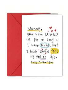 1 pieza Tarjeta del Día de la Madre con diseño floral y la palabra "Abuela" con un diseño elegante en rosa y dorado, adecuada para regalar a mamá, abuela, esposa, ideal para el Día de la Madre, cumpleaños, Acción de Gracias, celebración de nueva mamá - Talla única - Ver 10