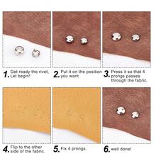 6/8/10/12mm 100/200/300/500pcs Silver Rivet And Cone Rivet, Clothing Crafts, Punk Rock Apparel Collar, Belt, Shoes, Bag Decoration - Round Nail - View 5