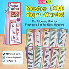 Lachilly 1000 Visual Vocabulary Learning Cards Set - Pinyin Vocabulary Cards, Suitable For Children, 1-10 Level Educational Reading Tool, Suitable For Kindergarten To 2nd Grade, Home Education, Teacher Essential, Children Reading And Spelling Learning Material - Multicolor - View 3