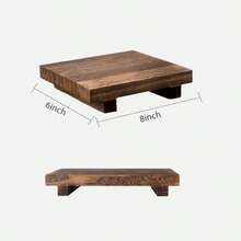 Wooden Base Stand, Bathroom Soap Holder, Kitchen Counter Tabletop Decor Display For Bottles, Plants, Jewelry, Candles, Guests - Multicolor - View 8