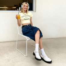 Women's Mary Jane Platform Shoes Closed Toe Chunky Block Low Heel Cute Vacation Shoes Back To School Shoes College Student Shoes - trắng - Xem 7