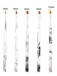 Stylos pour nail art en acrylique, set d'outils de manucure, stylos pour dessiner des lignes, pinceaux de peinture, stylos de remplissage de couleur, brosses à ongles professionnelles pour salon - Multicolore - Voir 8